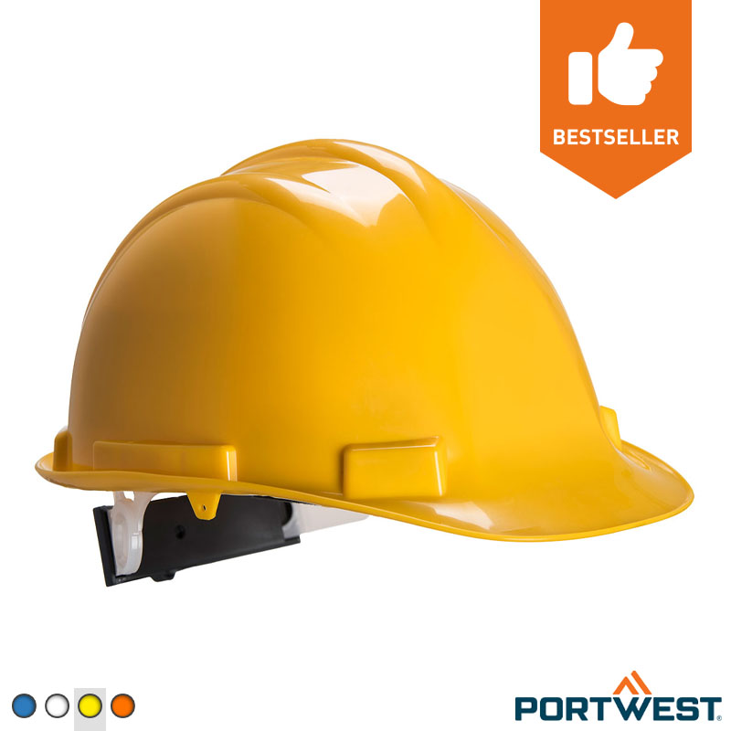 106245.060 Portwest PS57 Expert Base veiligheidshelm HDPE 4-punt draaiknop geel