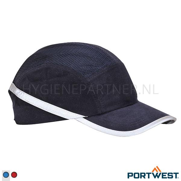 PB801050-33 Portwest PW69 Vent Cool Bump Cap stootpet klep 7 cm marineblauw