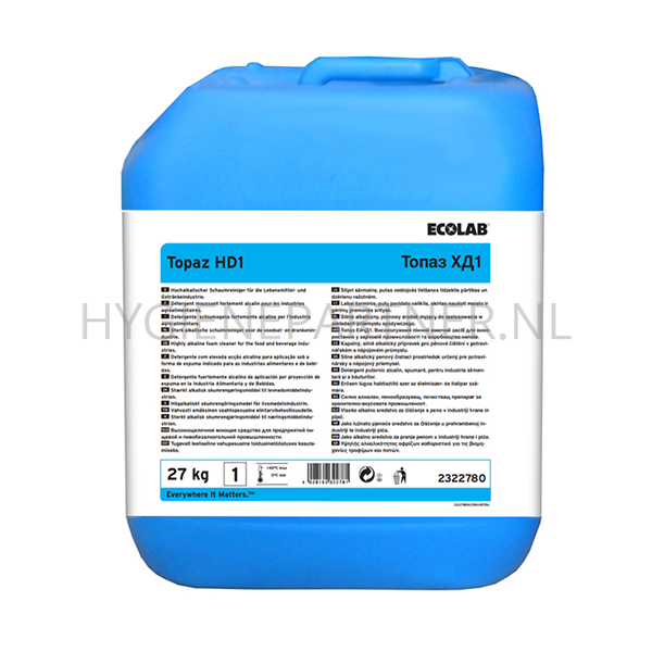 RD051043 Ecolab Topaz HD1 alkalisch schuimreinigingsmiddel 27 kg