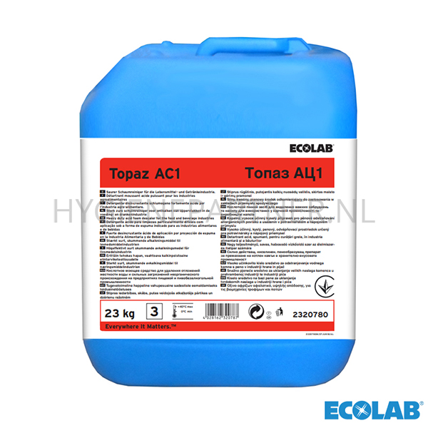 RD051198 Ecolab Topaz AC1 zuur reinigingsmiddel met schuimversterker 12 kg