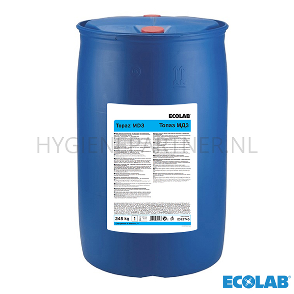 RD051168 Ecolab Topaz MD3 alkalisch reinigingsmiddel vat 245 kg (BE)