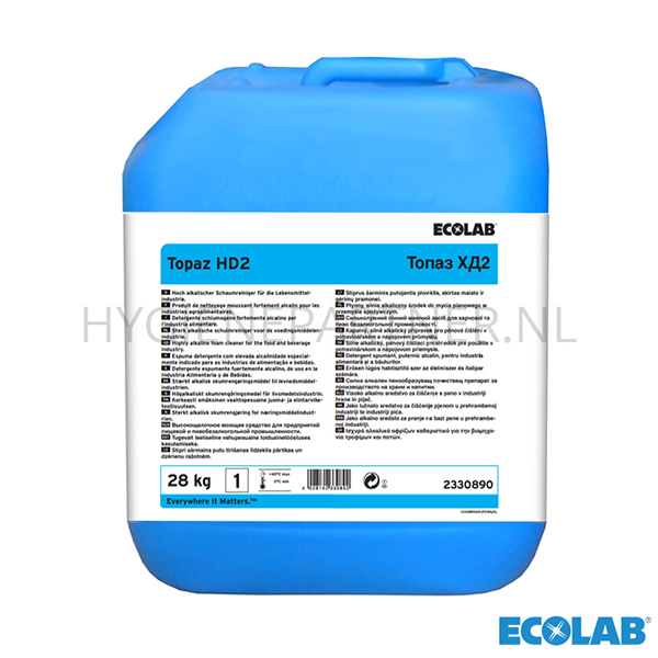 RD051123 Ecolab Topaz HD2 zwaar alkalisch reinigingsmiddel 14 kg