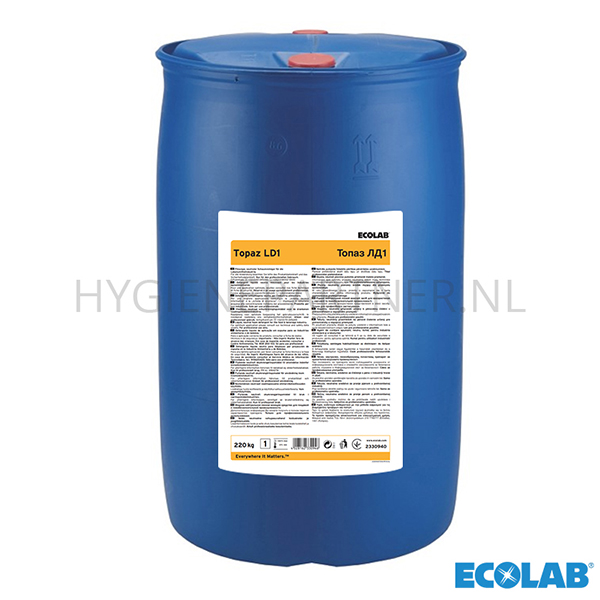 RD051162 Ecolab Topaz LD1 vloeibaar neutraal reinigingsmiddel vat 220 kg (BE)