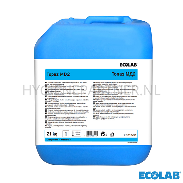 RD051088 Ecolab Topaz MD2 licht alkalisch schuimreinigingsmiddel 21 kg