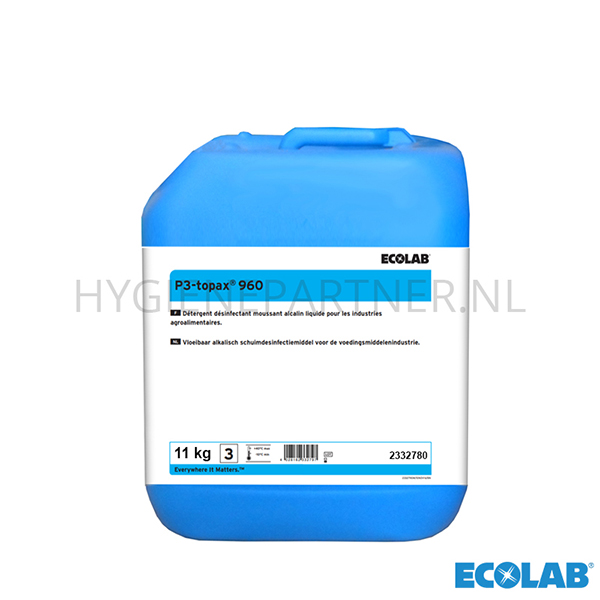 110204.000 Ecolab P3-topax 960 alkalisch reiniging en desinfectie 11 kg (BE)