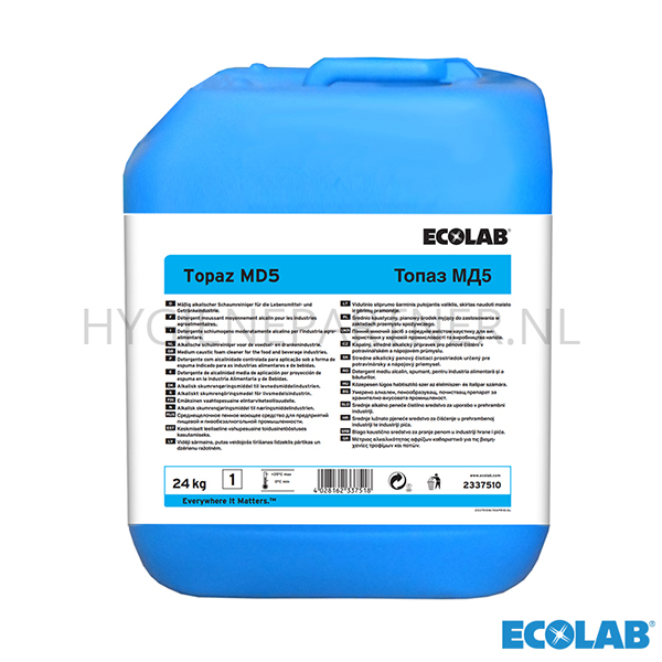 RD051173 Ecolab Topaz MD5 vloeibaar alkalisch reinigingsmiddel jerrycan 24 kg (BE)