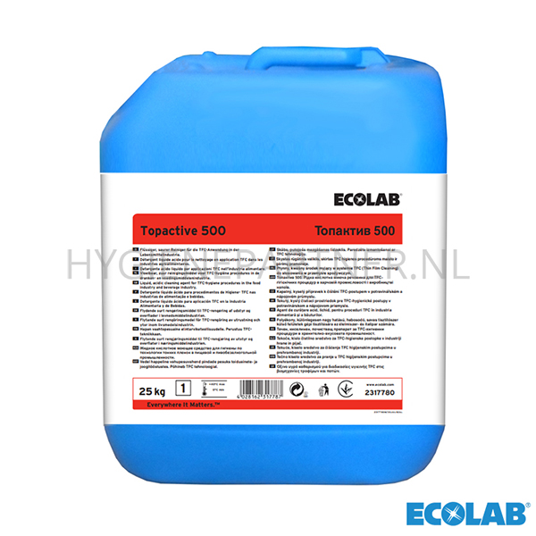 RD051120 Ecolab Topactive 500 vloeibaar zuur reinigingsmiddel jerrycan 25 kg