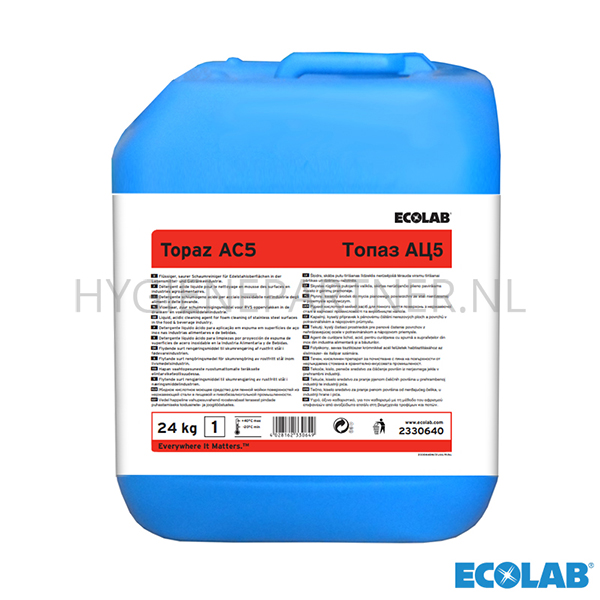 RD051122 Ecolab Topaz AC5 zure schuimreiniger en ontkalker 24 kg