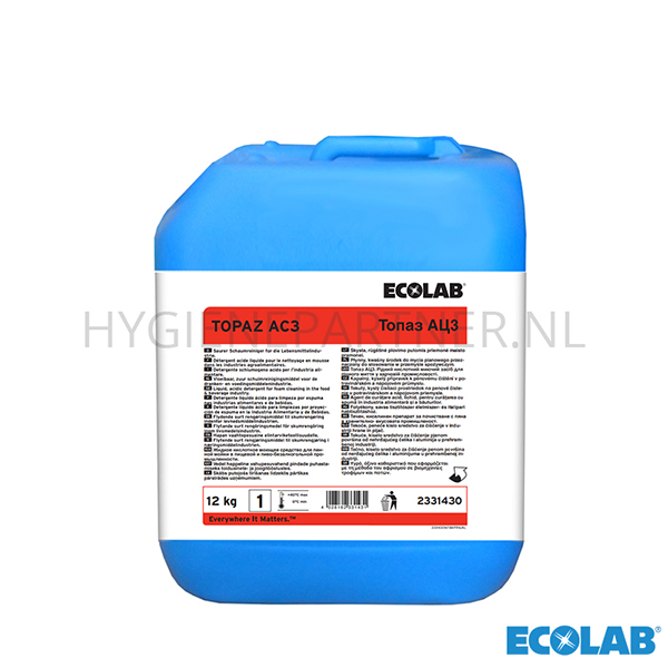 RD051183 Ecolab Topaz AC3 zuur schuimreinigingsmiddel voedingsindustrie 12 kg
