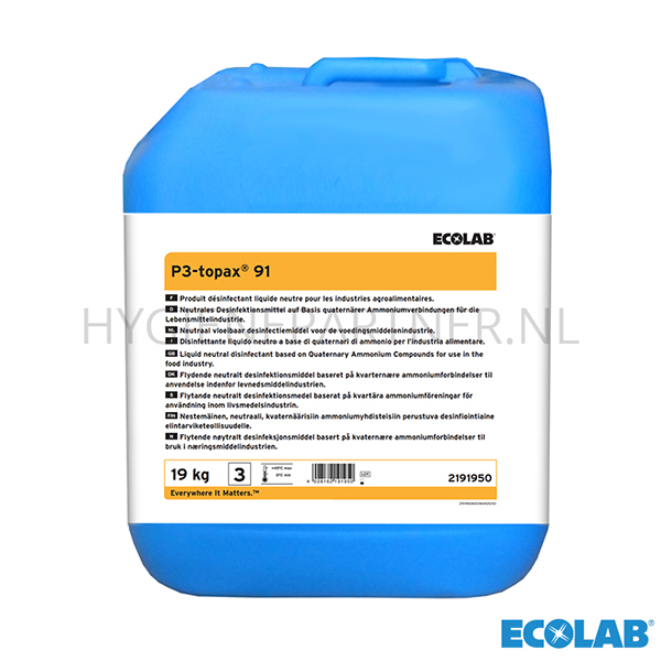 RD051186 Ecolab P3-topax 91 neutraal desinfectiemiddel 19 kg (BE)