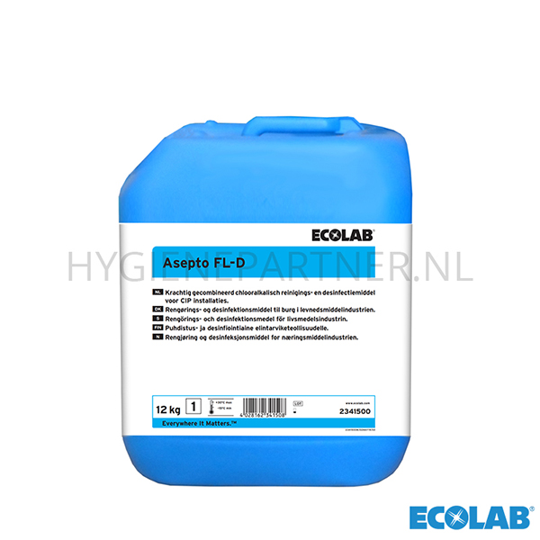 RD101086 Ecolab Asepto FL-D Industry reiniging en desinfectie 12 kg