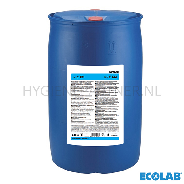 RD101125 Ecolab Mip BM vloeibaar sterk alkalisch CIP reinigingsmiddel vat 240 kg (BE)