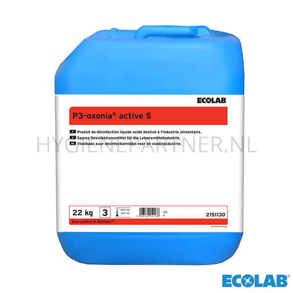 RD101136 Ecolab P3-Oxonia Active S zuur desinfectiemiddel 22 kg (BE)