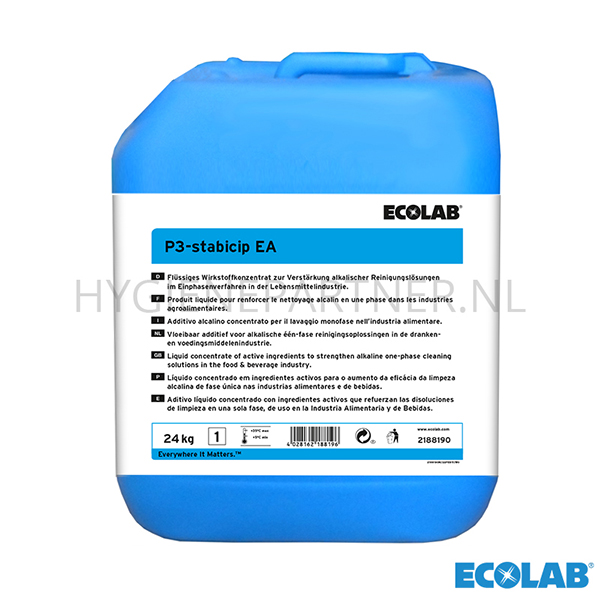 RD151228 Ecolab Stabicip EA vloeibare reinigingsversterker jerrycan 24 kg (BE)