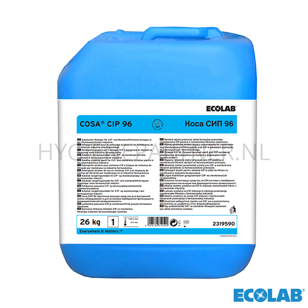 RD151069 Ecolab Cosa CIP 96 alkalisch reinigingsmiddel membraan CIP 26 kg