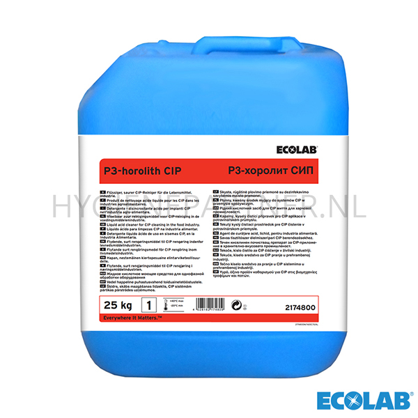 RD151080 Ecolab Horolith CIP vloeibaar zuur reinigingsmiddel 25 kg (BE)