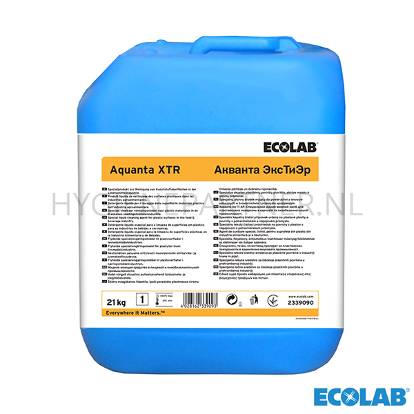 RD151117 Ecolab Aquanta XTR vloeibaar reinigingsmiddel kunststoffen 21 kg