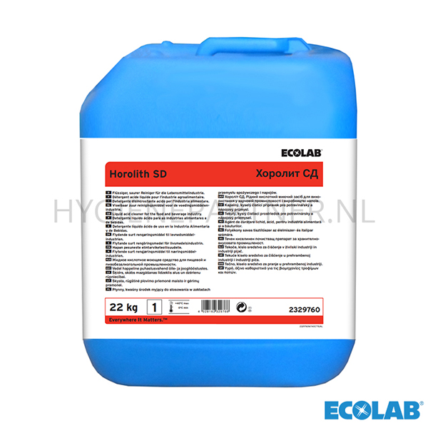 RD151122 Ecolab Horolith SD zuur reinigingsmiddel CIP 22 kg