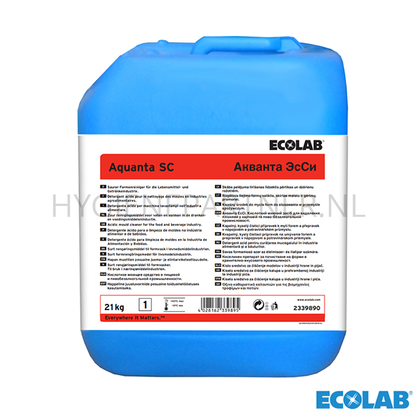 RD151131 Ecolab Aquanta SC vloeibaar zuur CIP reinigingsmiddel 21 kg
