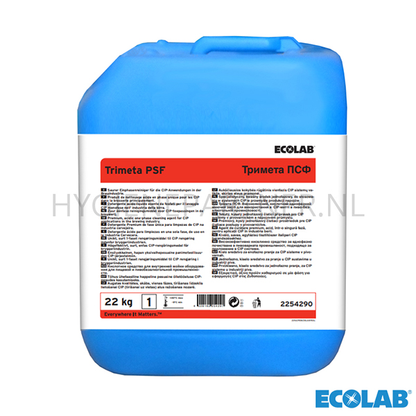 RD151157 Ecolab Trimeta PSF vloeibaar zuur CIP reinigingsmiddel jerrycan 22 kg