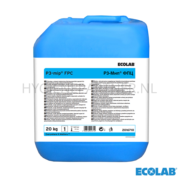RD151223 Ecolab P3-mip FPC licht alkalisch reinigingsmiddel CIP 20 kg (BE)