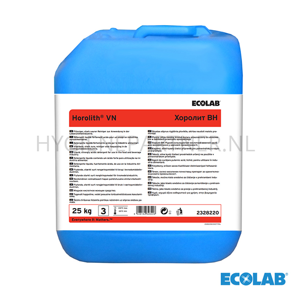 RD151266 Ecolab Horolith VN sterk zuur reinigingsmiddel CIP 25 kg (BE)