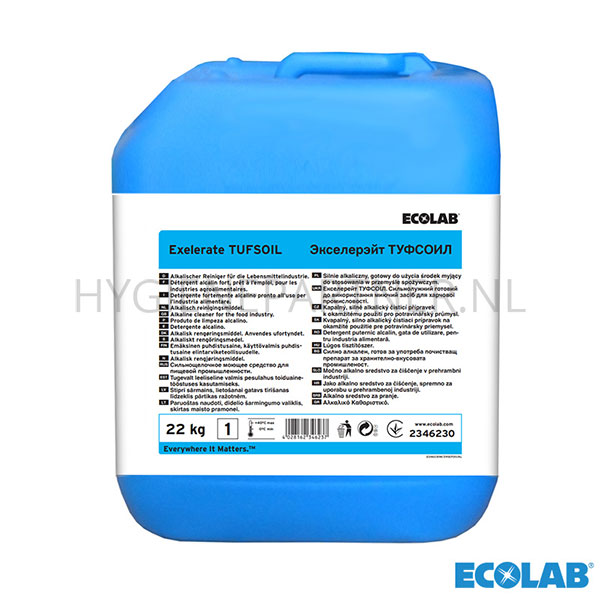 RD151282 Ecolab Exelerate Tufsoil reinigingsmiddel aangebrande oppervlakken 22 kg
