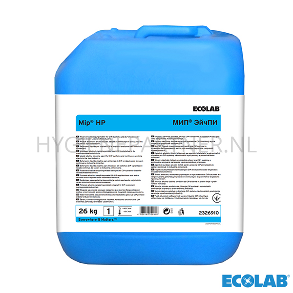 RD151297 Ecolab Mip HP sterk alkalisch reinigingsmiddel CIP 26 kg