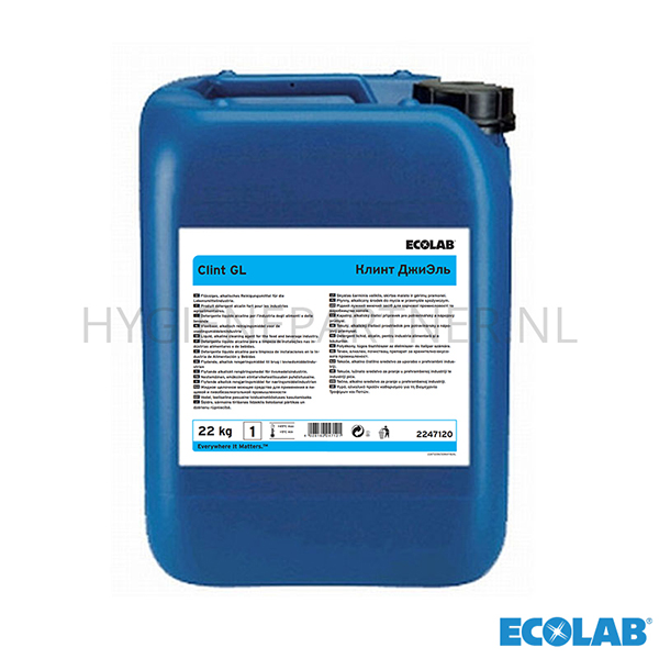 RD251030 Ecolab Clint GL licht alkalisch reinigingsmiddel 22 kg (BE)
