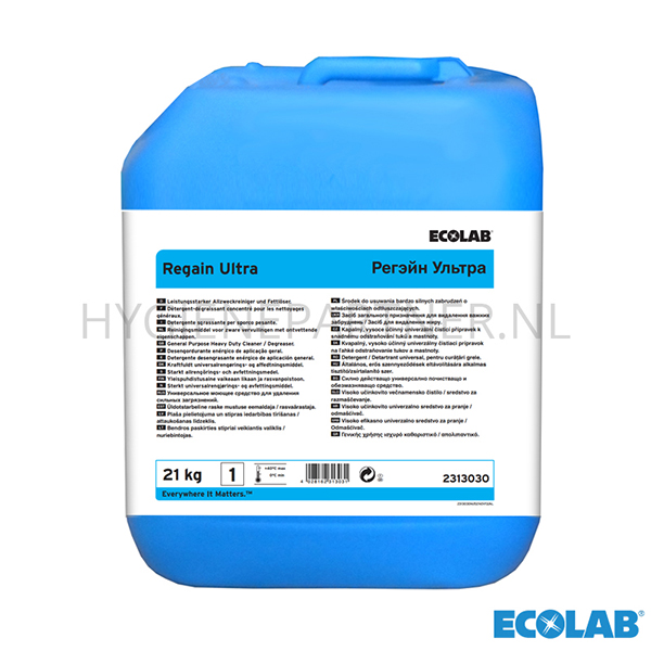 RD301085 Ecolab Regain Ultra krachtige vloerreiniger en ontvetter 21 kg (BE)