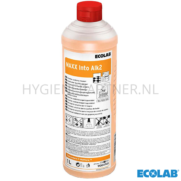 RD401050 Ecolab Maxx Into Alk2 alkalische sanitairreiniger 12x1 liter