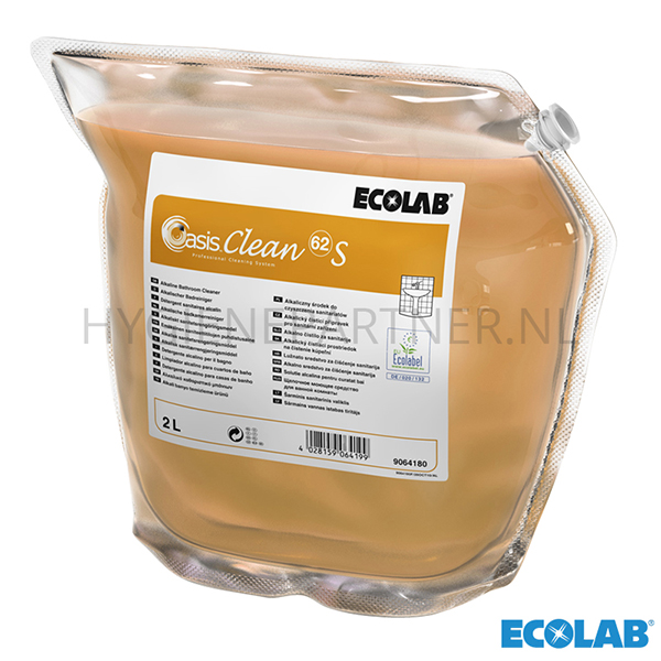 RD401087 Ecolab Oasis Clean 62 S alkalische sanitairreiniger 2x2 liter