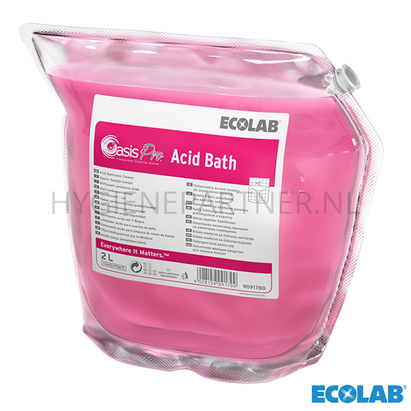 RD401088 Ecolab Oasis Pro Acid Bath zure sanitairreiniger 2x2 liter