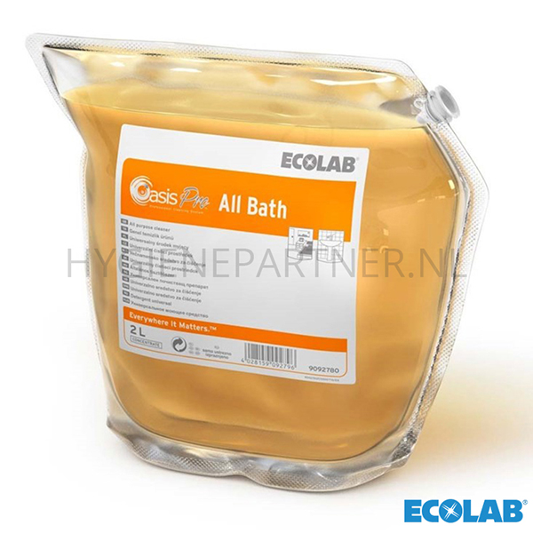 RD401089 Ecolab Oasis Pro All Bath alkalische sanitairreiniger 2x2 liter