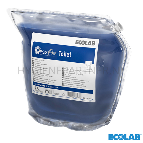 RD401090 Ecolab Oasis Pro Toilet zure sanitairreiniger 2x2 liter