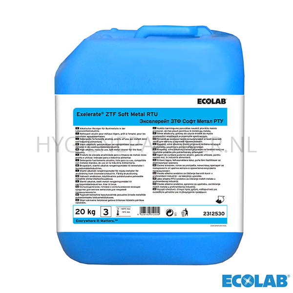 RD501023 Ecolab Exelerate ZTF Soft Metal RTU reinigingsmiddel 20 kg (BE)