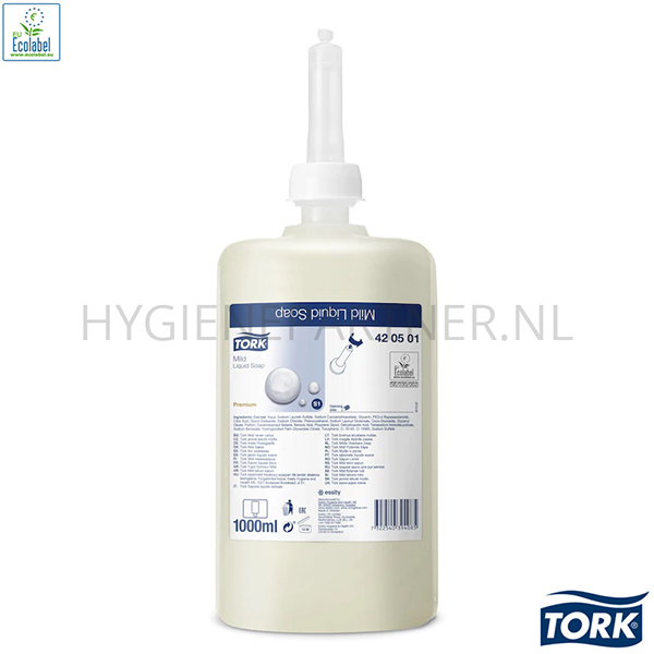 RD601133 Tork Mild Liquid Soap voor dispenser S1 1000 ml