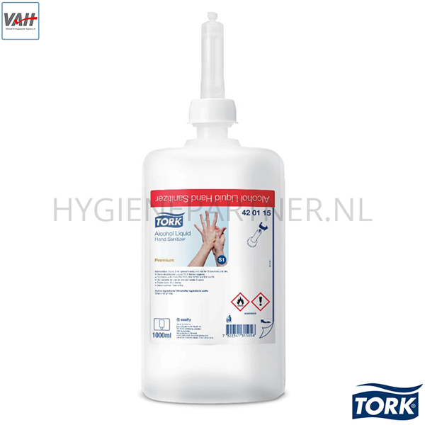 RD601174 Tork Alcohol Liquid hand sanitizer Biocide S1 500 ml
