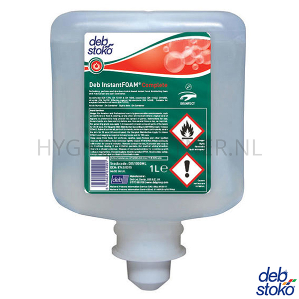 RD601329 Deb InstantFOAM Complete handdesinfectieschuim alcohol 1000 ml
