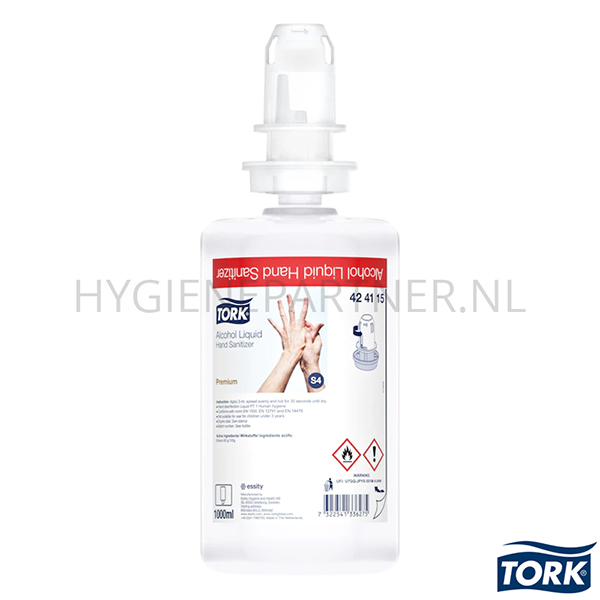 RD601391 Tork Alcohol Liquid Hand Sanitizer S4 1000 ml