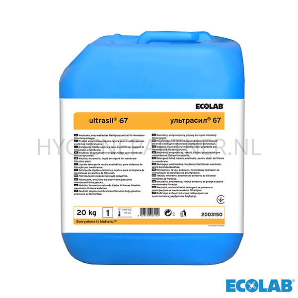 RD751007 Ecolab Ultrasil 67 enzymatische reinigingsversterker CIP 20 kg