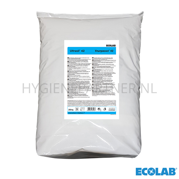RD751057 Ecolab Ultrasil 42 poedervormig chlooralkalisch membraan reinigingsmiddel zak 25 kg