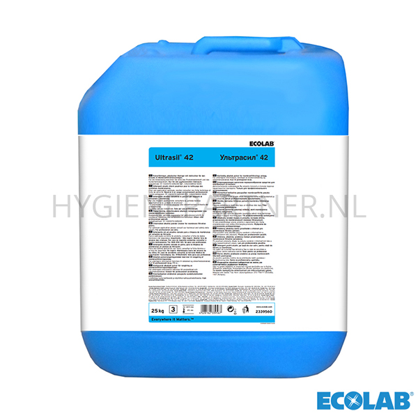 RD751083 Ecolab Ultrasil 42 poedervormig chlooralkalisch membraan reinigingsmiddel zak 25 kg (BE)
