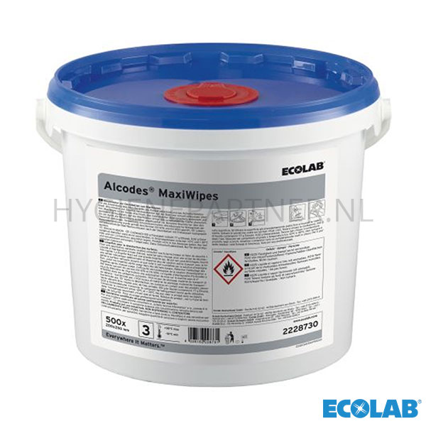 RD801008 Ecolab Alcodes MaxiWipes reinigings- en desinfectiedoekjes blauw