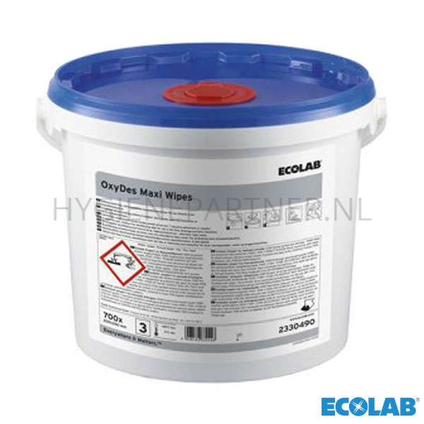 RD801032 Ecolab OxyDes Maxi Wipes reinigings- en desinfectiedoekjes blauw