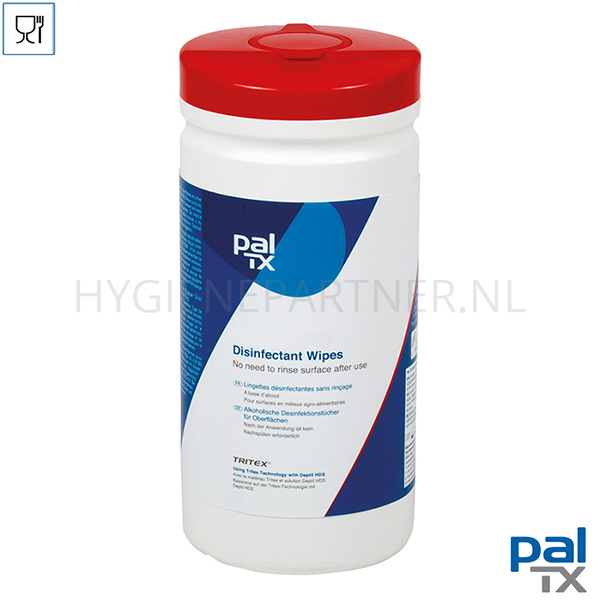 RD801072 PAL TX IPA desinfectie wipes oppervlakken food safe tube 200 stuks