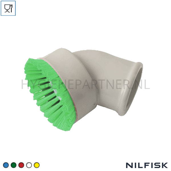 RT421289-20 Nilfisk opzetstuk 70 mm met ronde borstel 50 mm NBR borstelharen groen