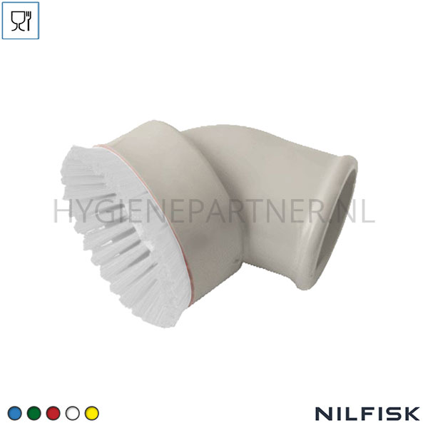 RT421289-50 Nilfisk opzetstuk 70 mm met ronde borstel 50 mm NBR borstelharen wit