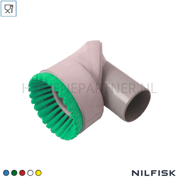 RT421417-20 Nilfisk opzetstuk 70 mm met ronde borstel 38 mm PP borstelharen groen