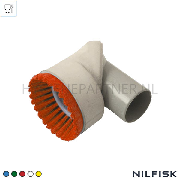 RT421417-40 Nilfisk opzetstuk 70 mm met ronde borstel 38 mm PP borstelharen rood